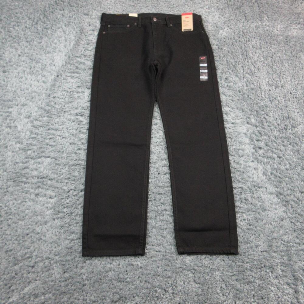 Levi's 505 Jeans Mens 36x32 Black Straight Regular Fit Classic Denim 37x32* NWT